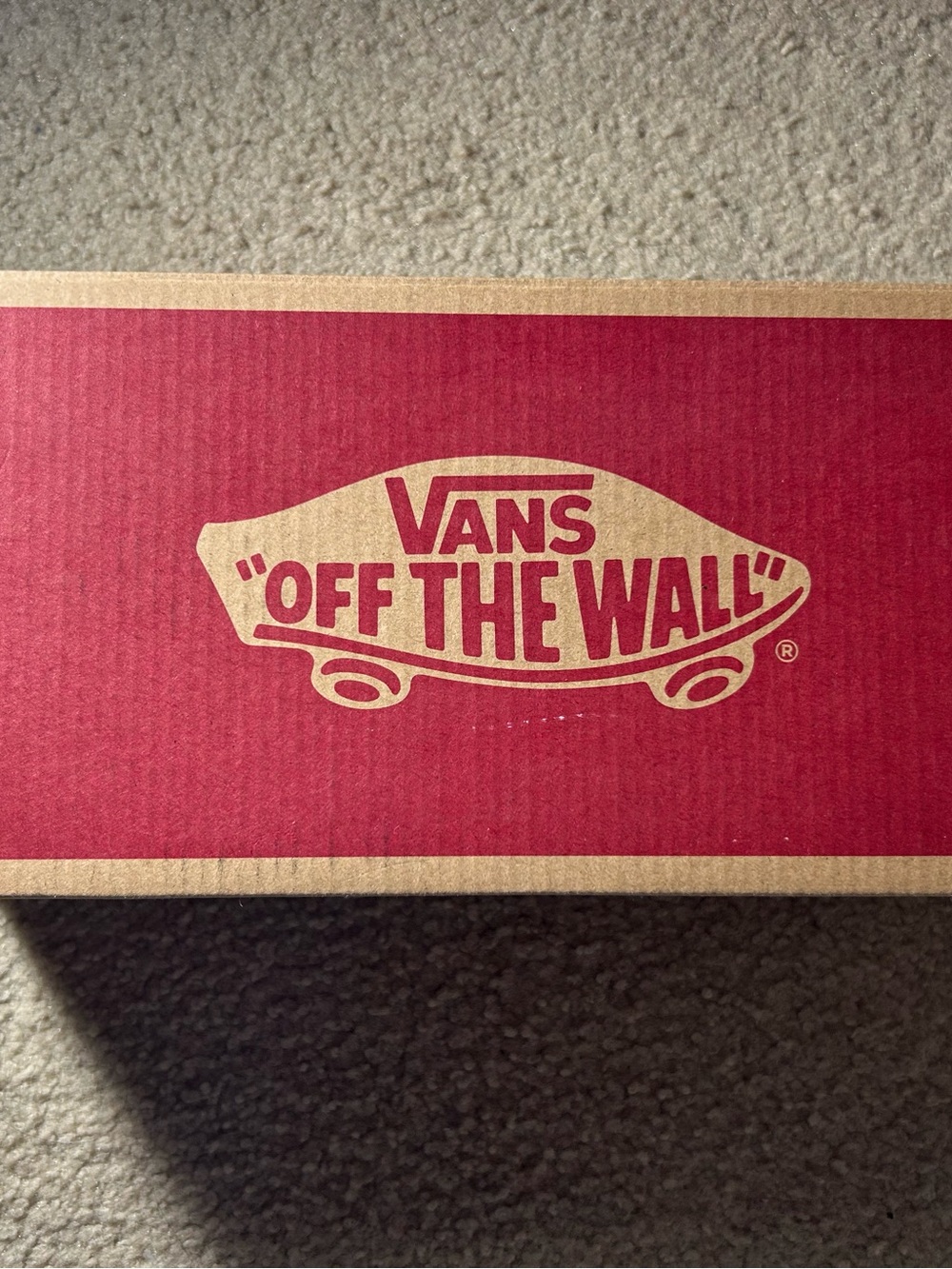 Vans Red Box with Tan 'Off The Wall' Logo